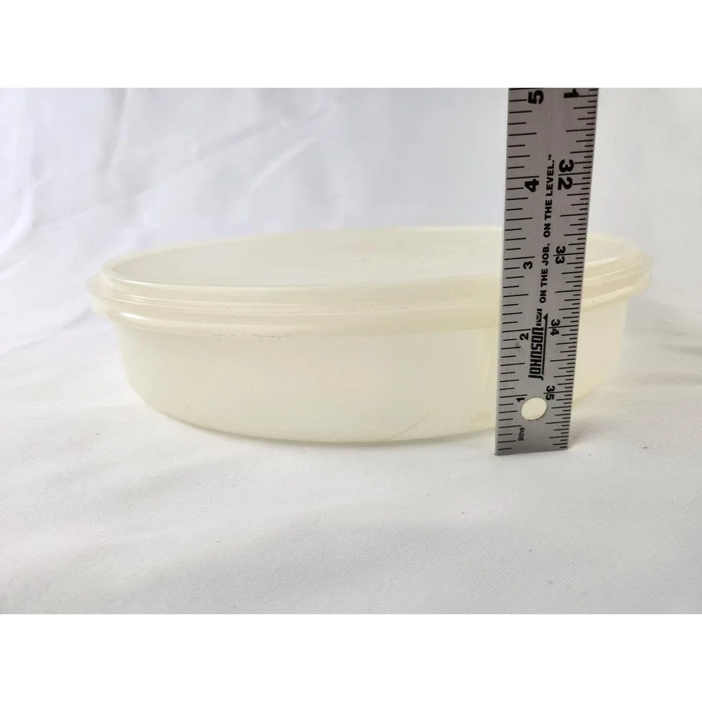 Vintage Tupperware Cupcake / Pie Container Keeper Clear 242-5 & 224-15 (lid) 12